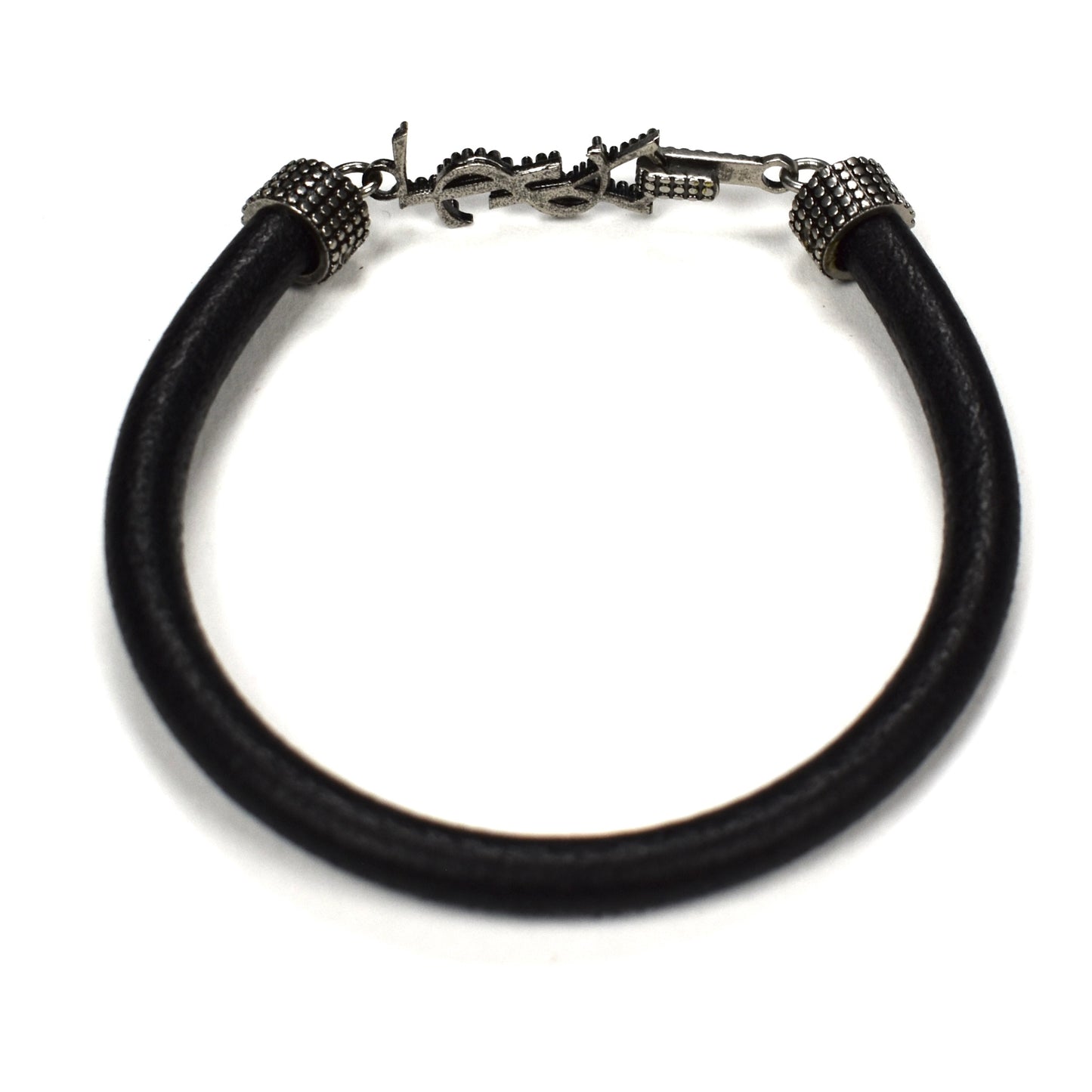 Saint Laurent - YSL Logo Opyum Leather Bracelet