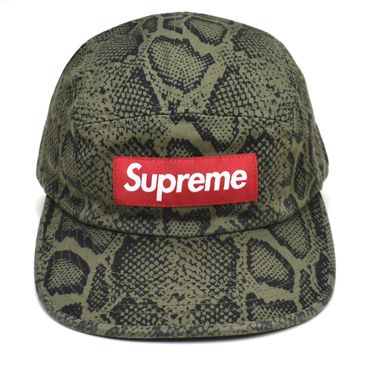 Supreme - Olive Snake Washed Twill Box Logo Hat