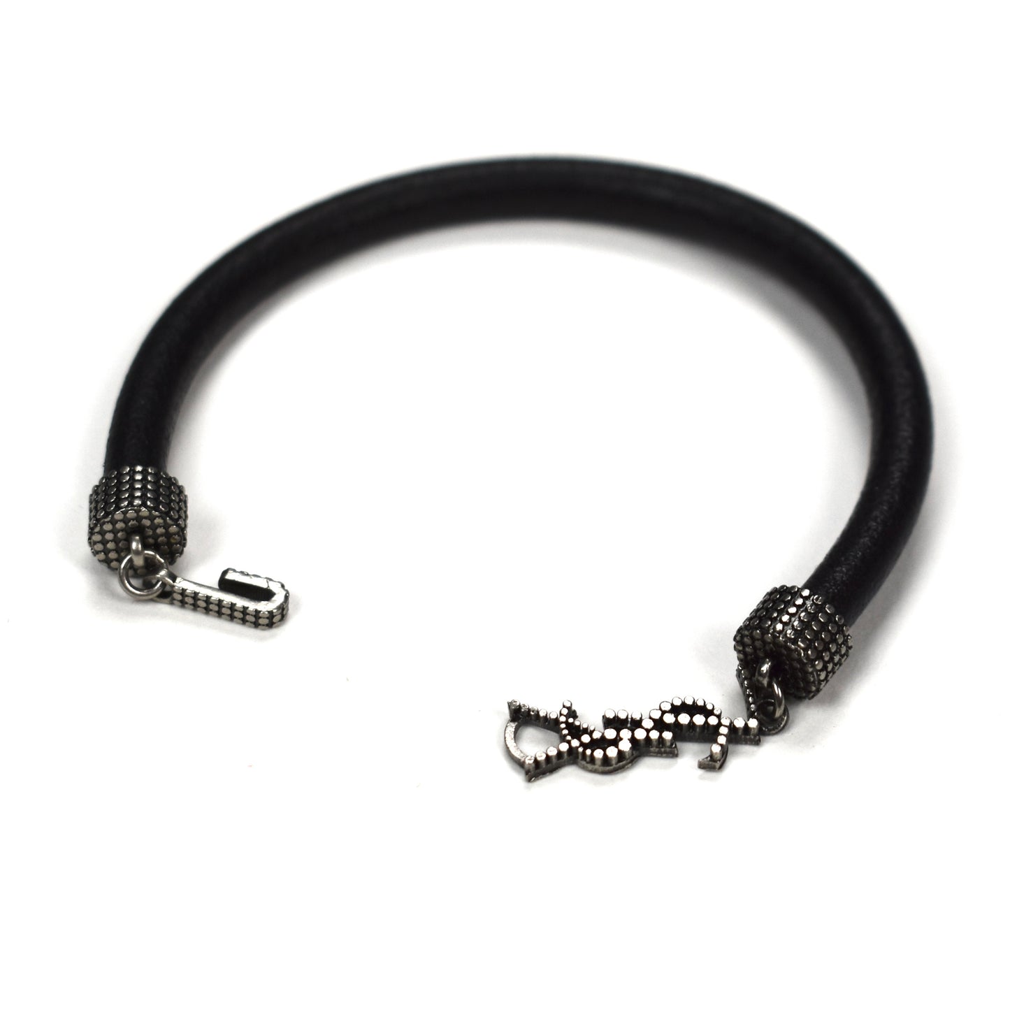 Saint Laurent - YSL Logo Opyum Leather Bracelet