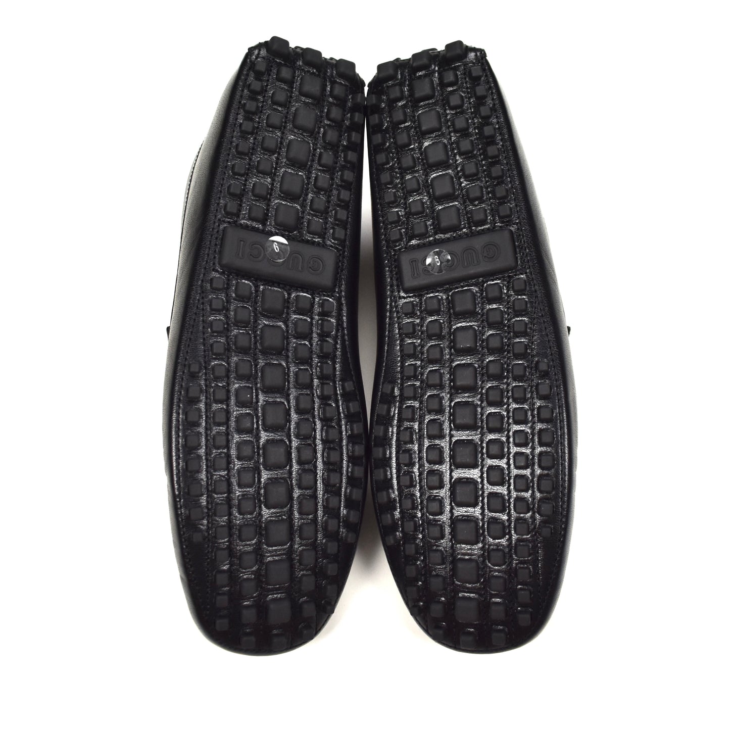 Gucci - Black Leather Horsebit Driving Loafers