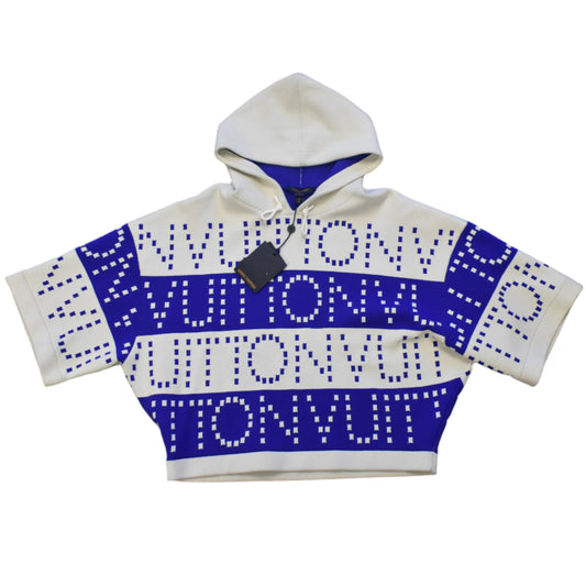Louis Vuitton - Blue / White Chunky Stripes Logo Hoodie