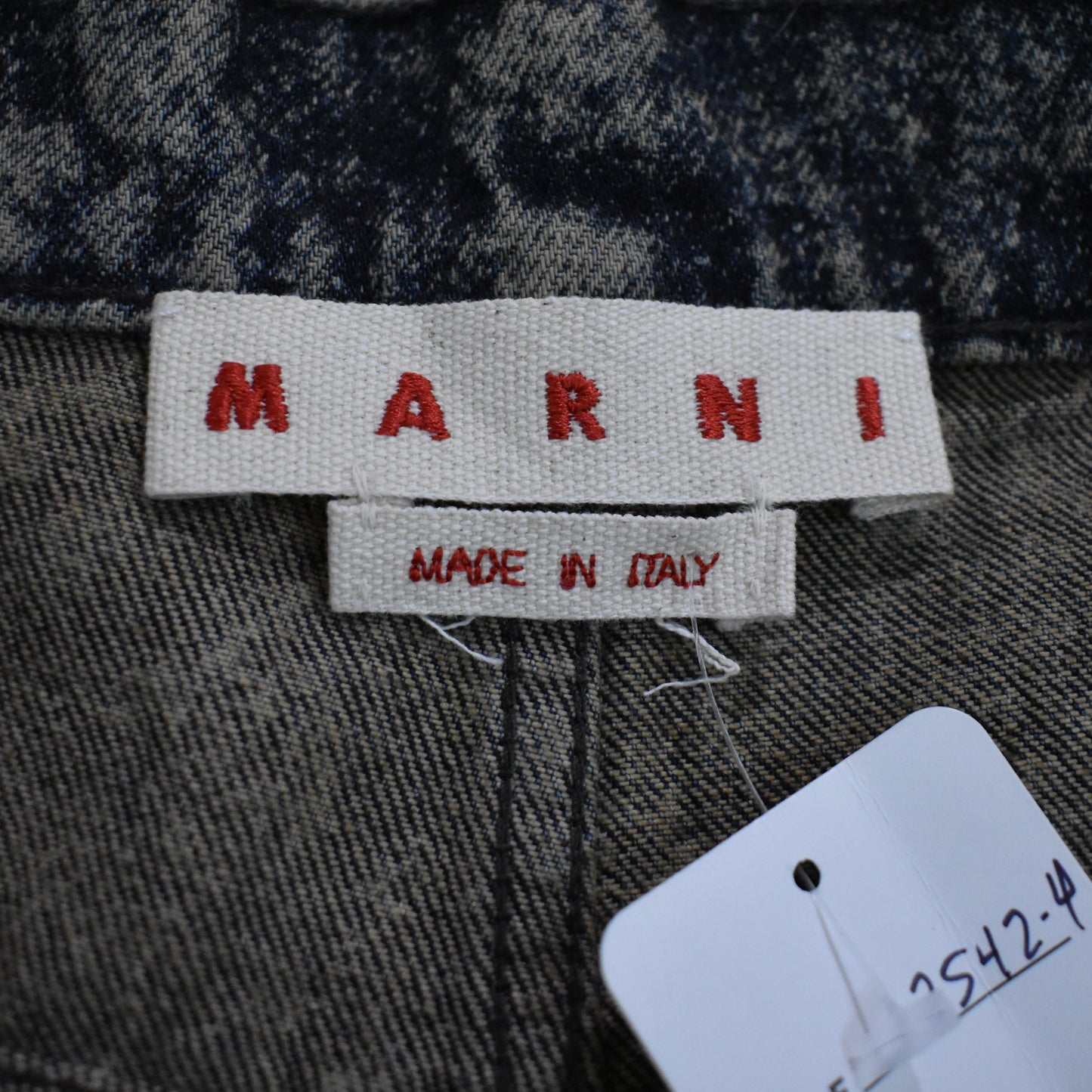 Marni - Marble Washed Denim Wide Leg Jeans
