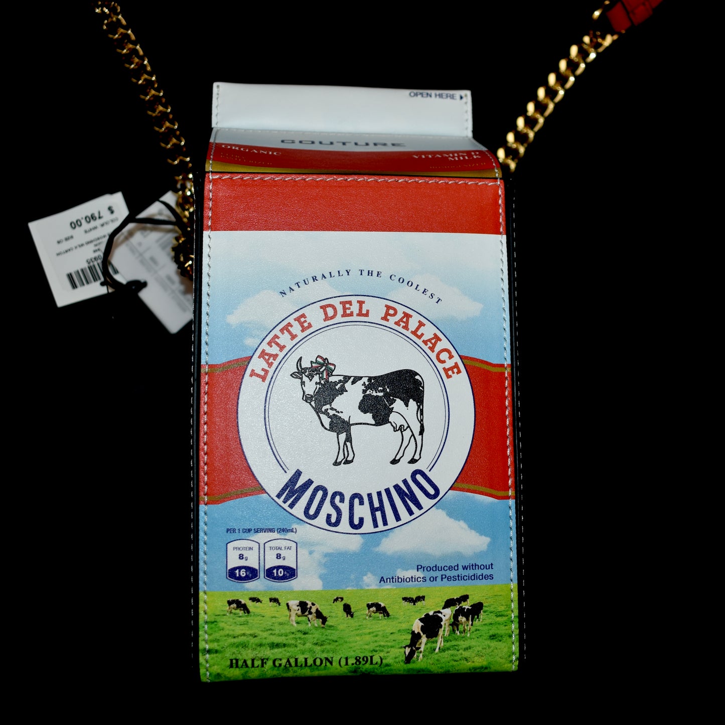 Palace x Moschino - Leather Milk Carton Bag