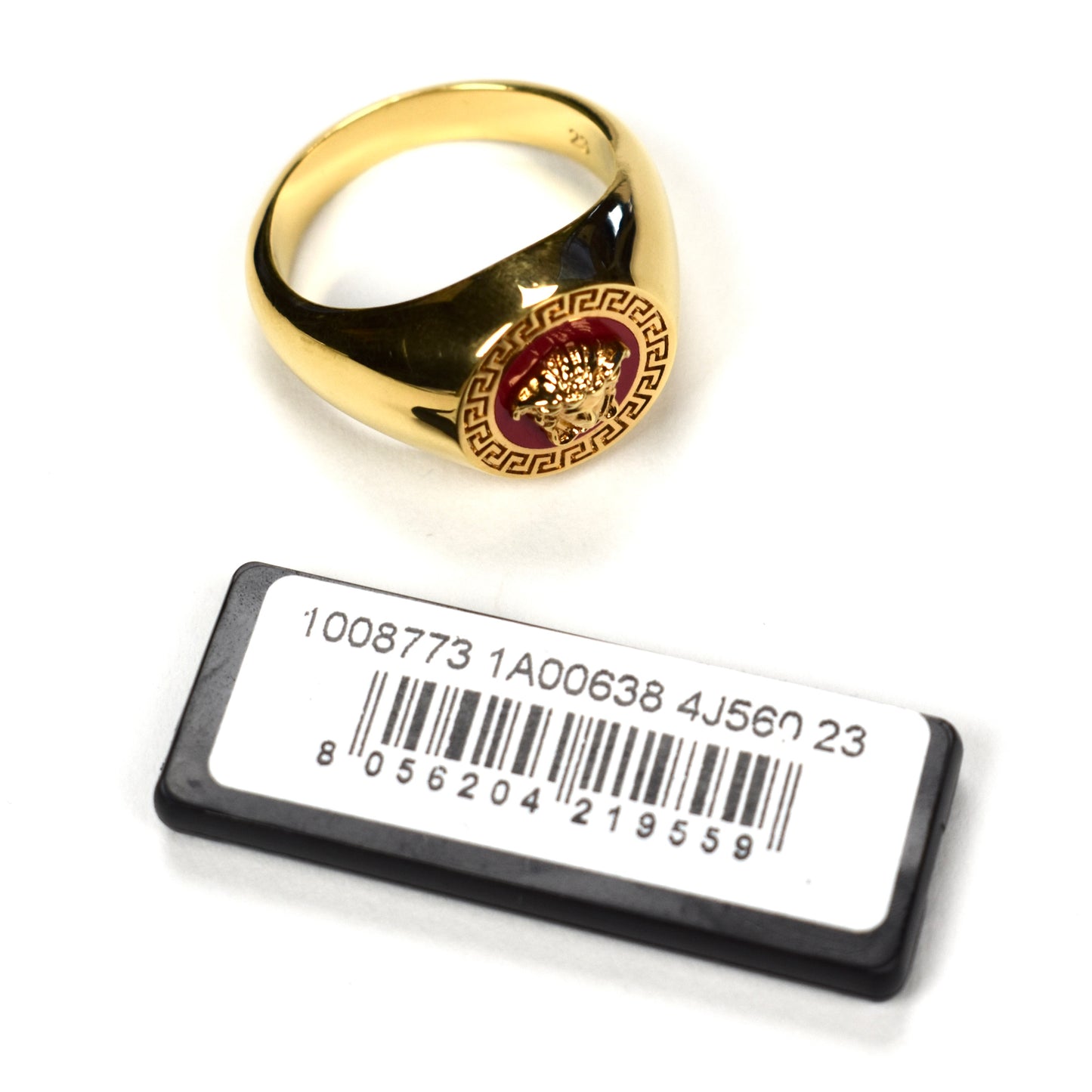 Versace - Gold / Red Enamel Medusa Ring