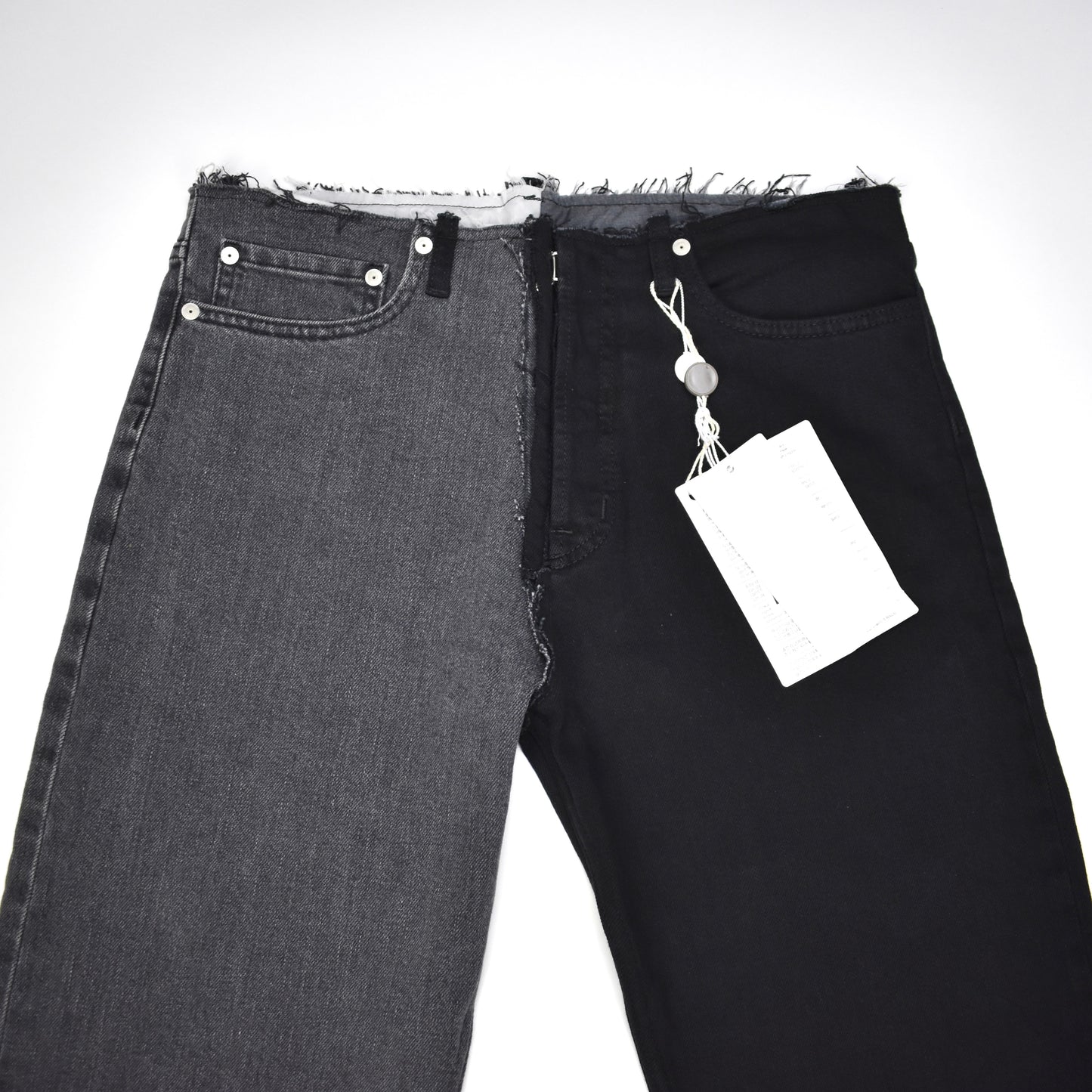 Maison Margiela - Black/Gray Deconstructed Denim Jeans