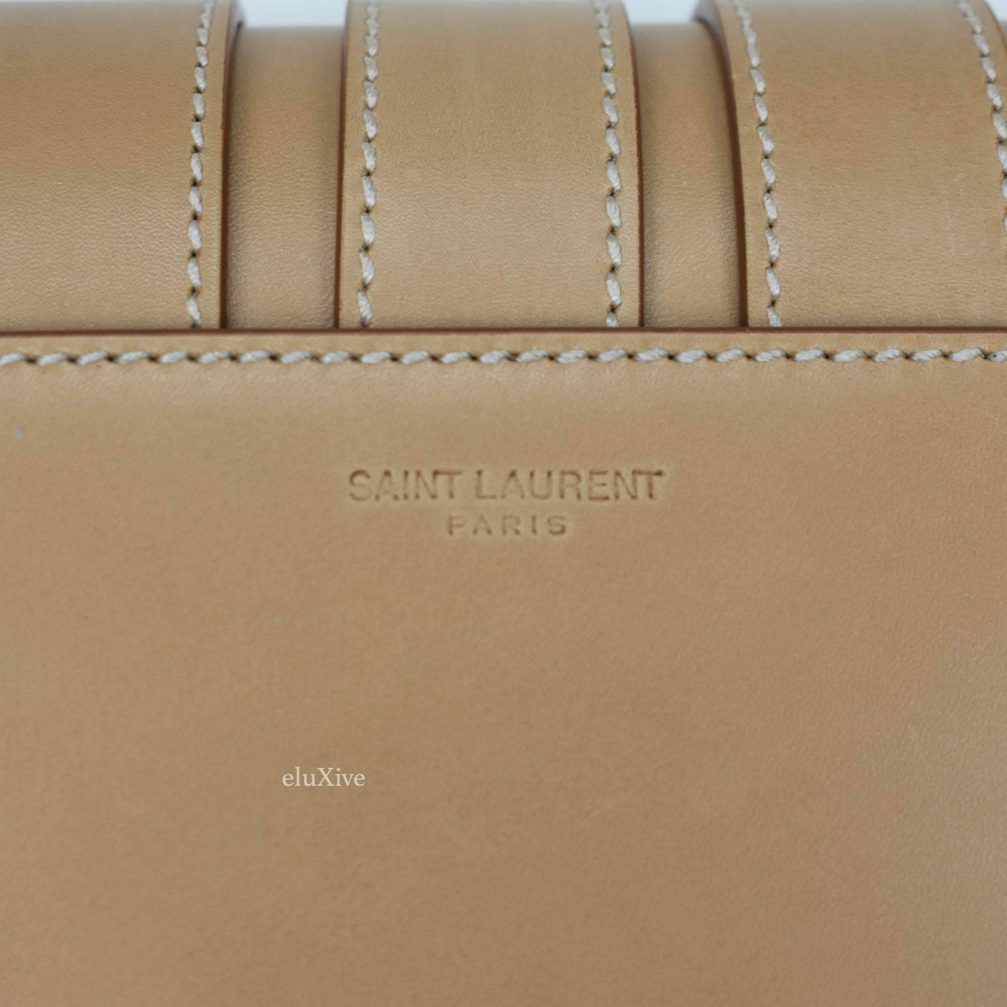 Saint Laurent - Vintage Tan Leather 3 Buckle Bag