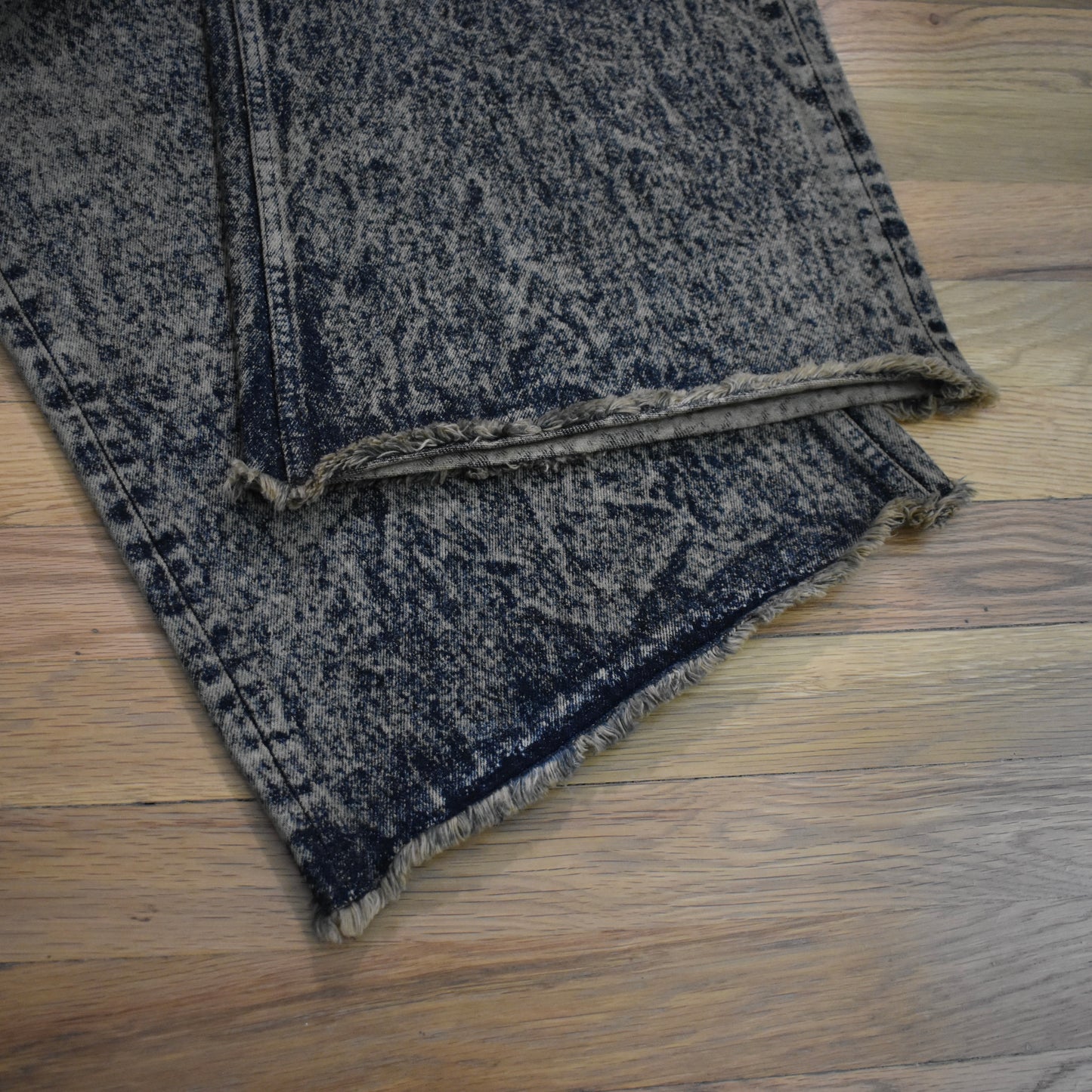 Marni - Marble Washed Denim Wide Leg Jeans