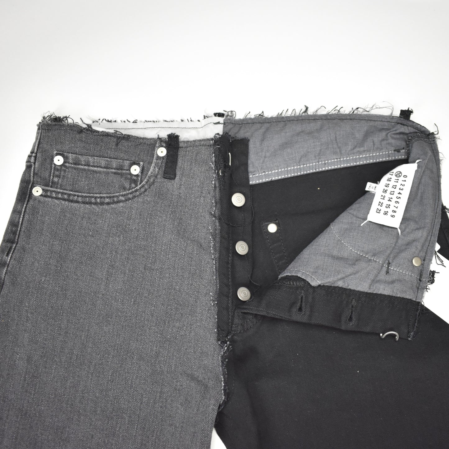 Maison Margiela - Black/Gray Deconstructed Denim Jeans