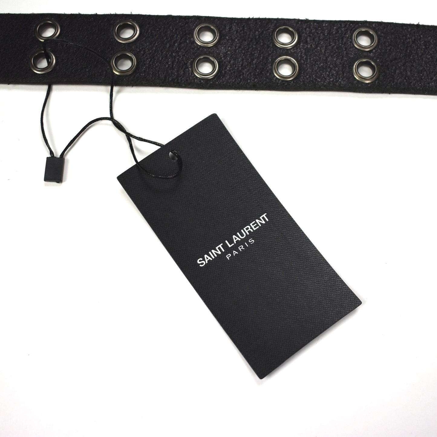 Saint Laurent - Black Vegetable Tanned Leather Moto Belt