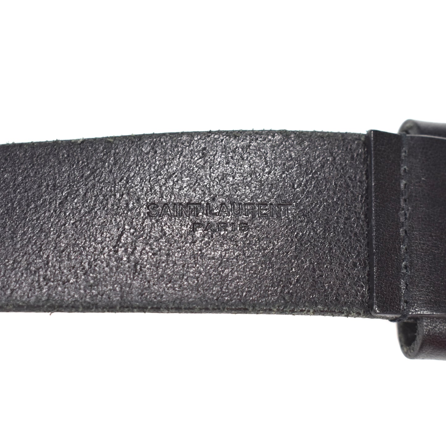 Saint Laurent - Black Vegetable Tanned Leather Moto Belt