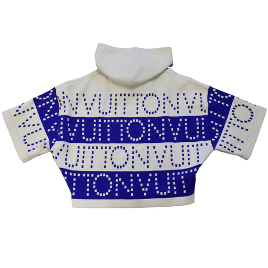 Louis Vuitton - Blue / White Chunky Stripes Logo Hoodie