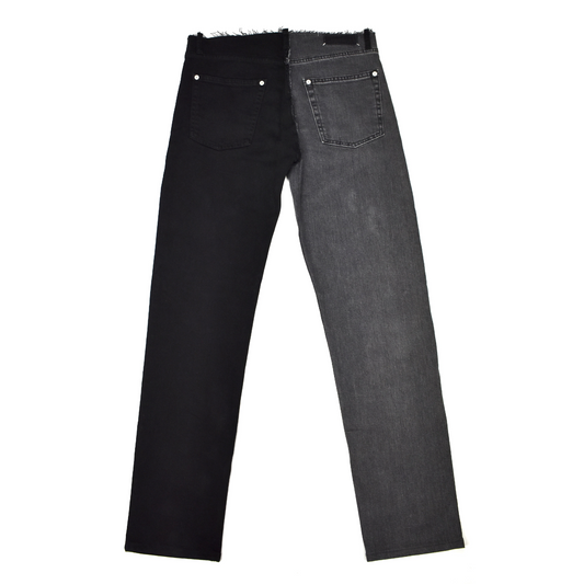 Maison Margiela - Black/Gray Deconstructed Denim Jeans