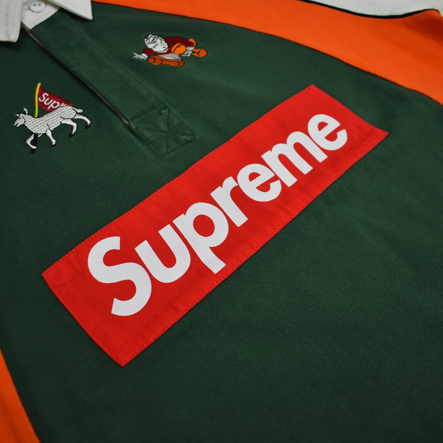 Supreme - Box Logo Panel Rugby Shirt (Multicolor)