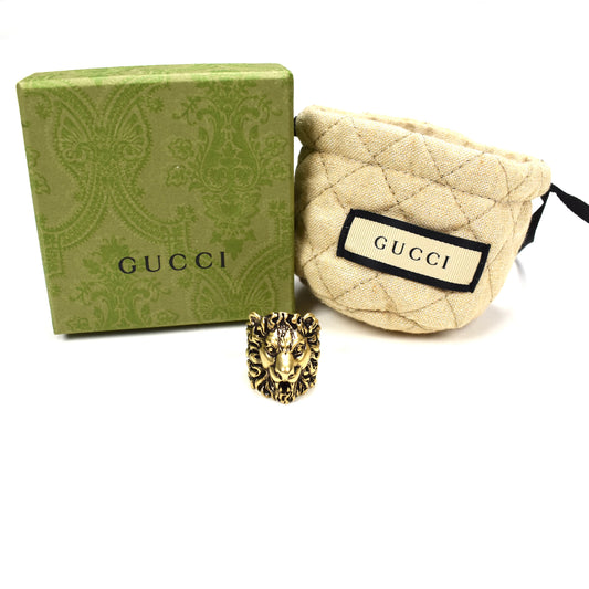 Gucci - Vintage Gold Lion Ring