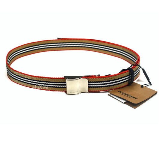 Burberry - Archive Stripe Logo Web Belt