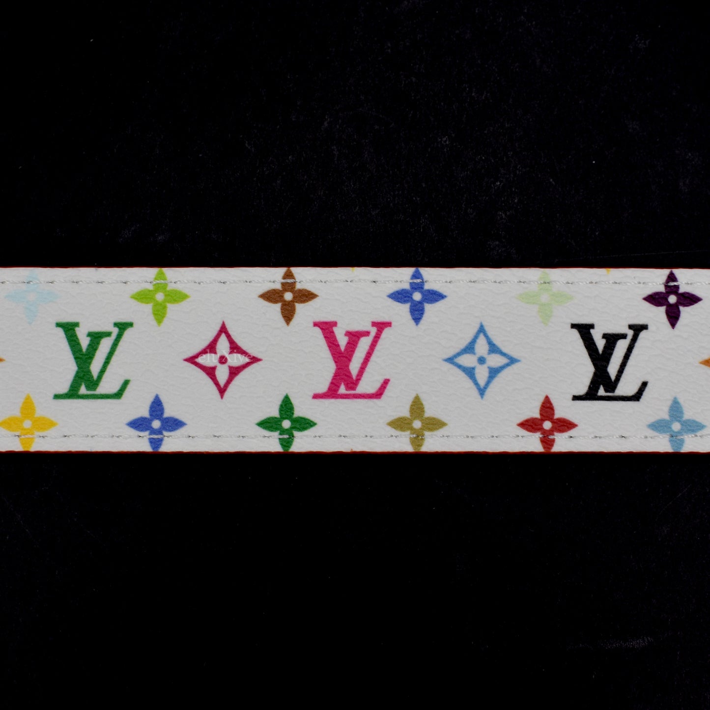 Louis Vuitton x Murakami - Multicolor Logo D-Ring 30mm Belt (White)