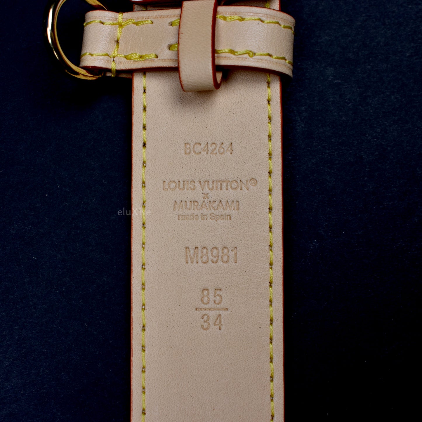 Louis Vuitton x Murakami - Multicolor Logo D-Ring 30mm Belt (White)