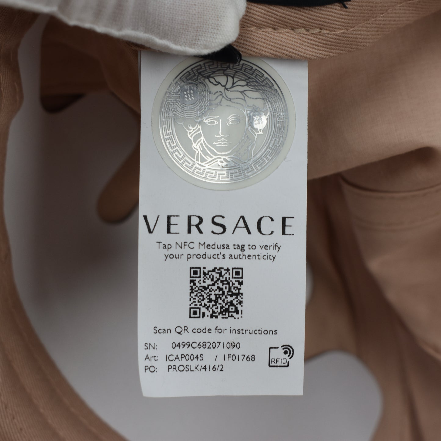 Versace - Tan Medusa Logo Hat