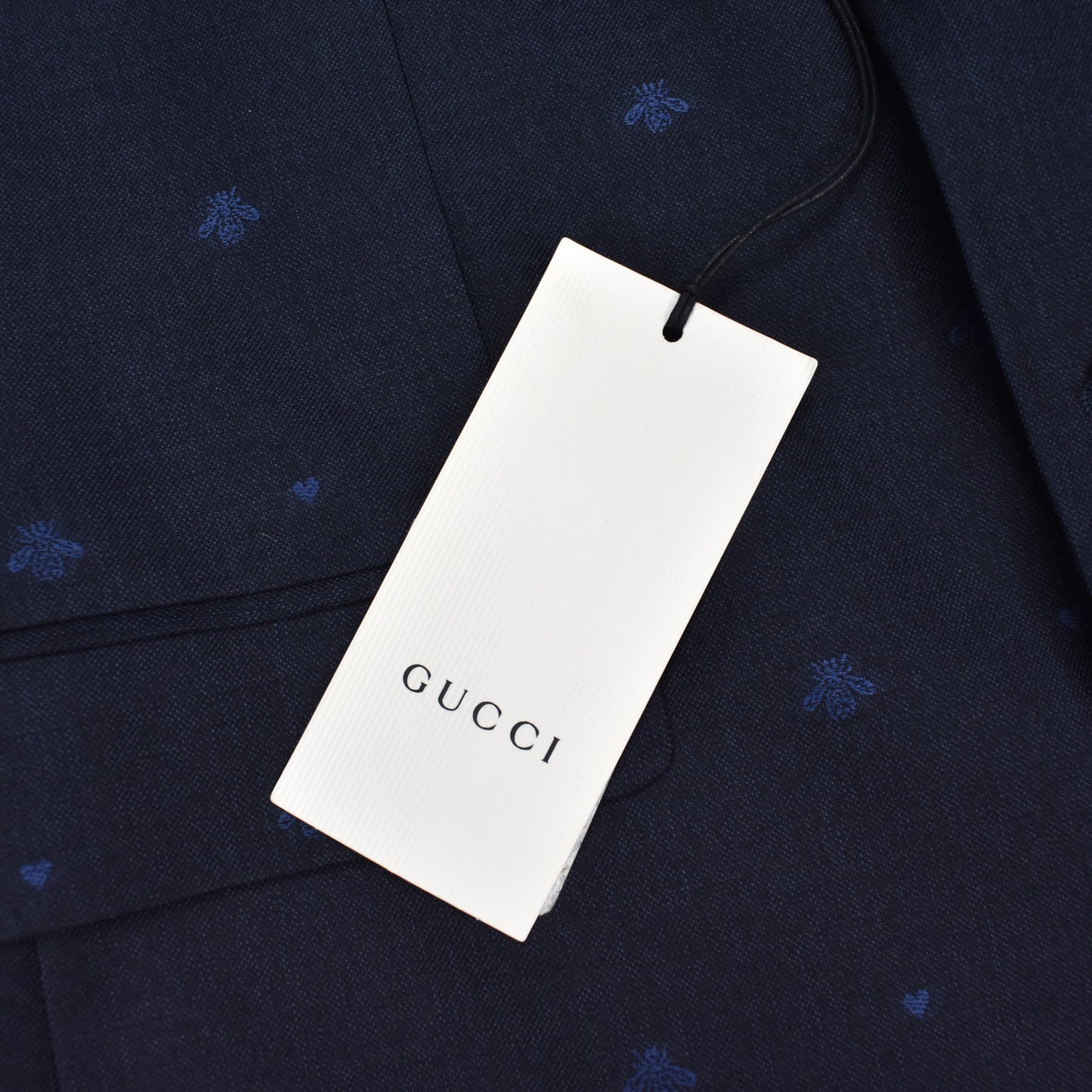 Gucci - Navy Wool Allover Bee Jacquard Monaco Suit