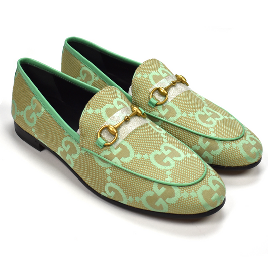 Gucci - Macro GG Monogram Logo Horsebit Loafers