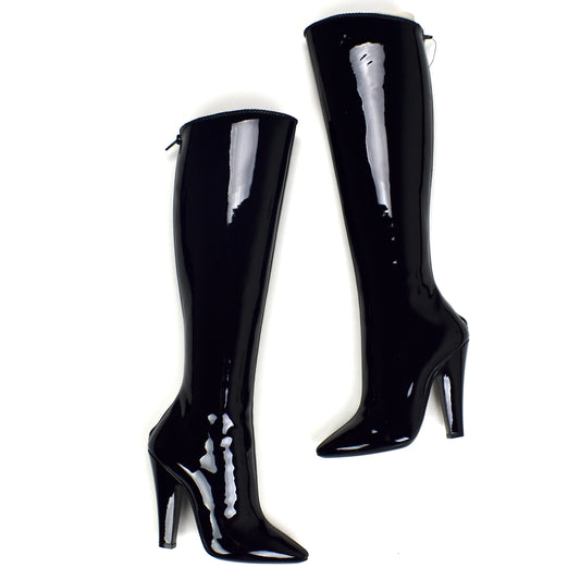 Saint Laurent - Black Patent Leather 68 Boots