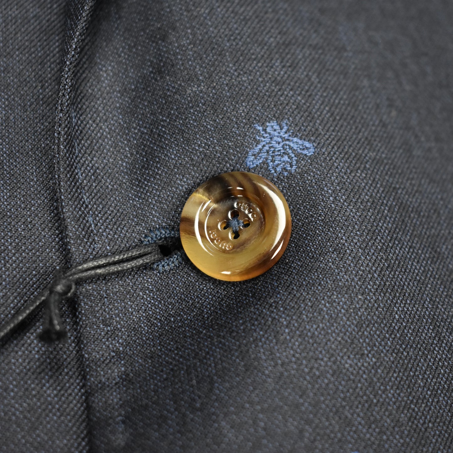 Gucci - Navy Wool Allover Bee Jacquard Monaco Suit