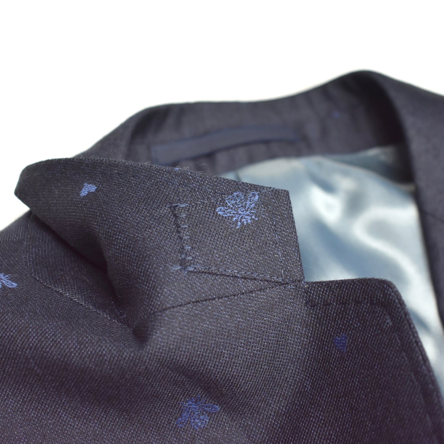 Gucci - Navy Wool Allover Bee Jacquard Monaco Suit