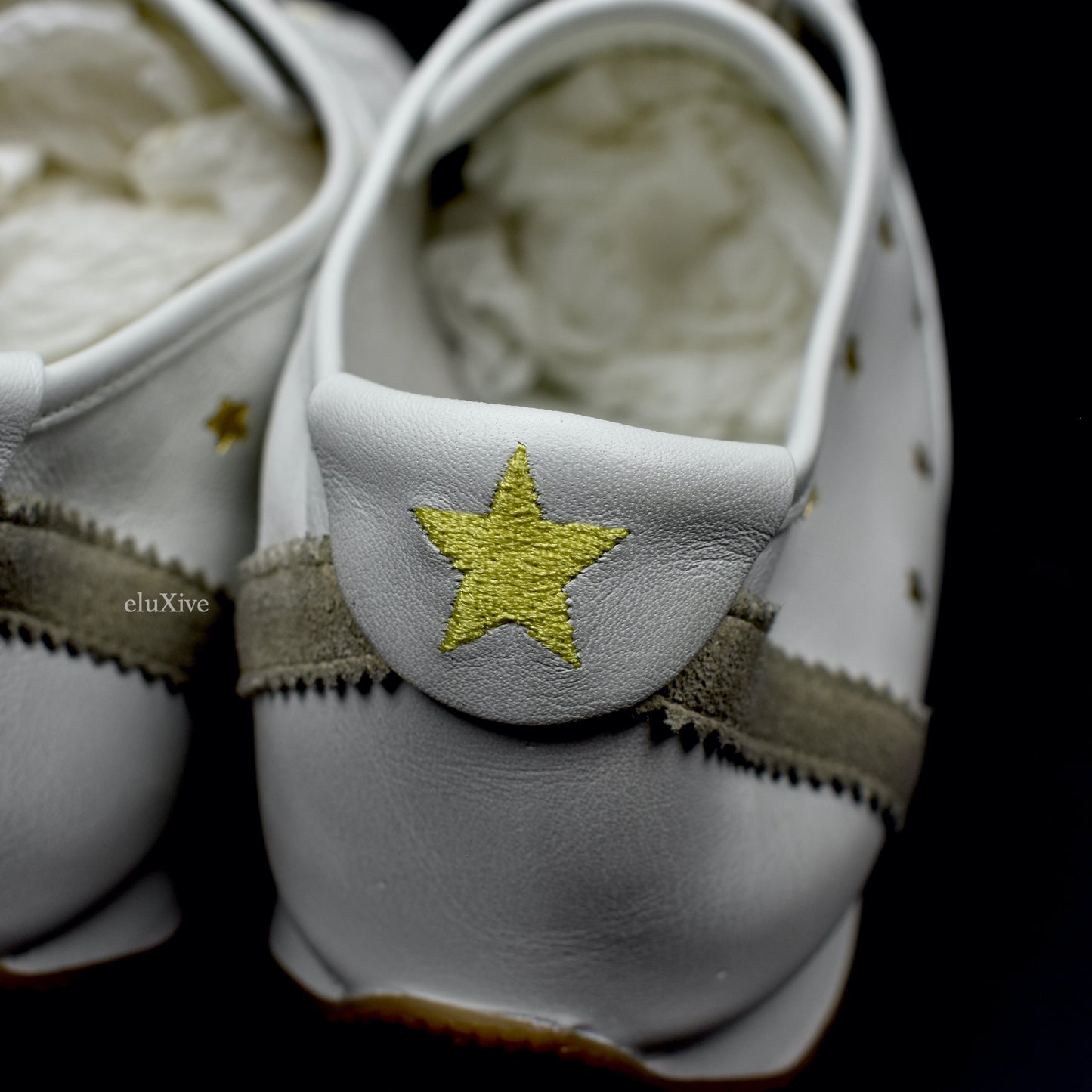 Saint Laurent - White Distressed Leather Jay Sneakers