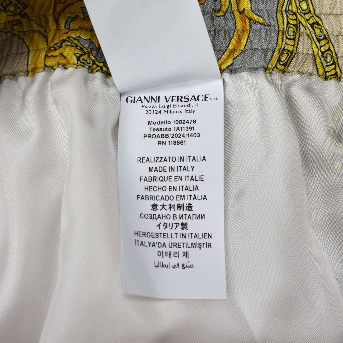 Versace - La Coupe des Dieux 100% Silk Shorts