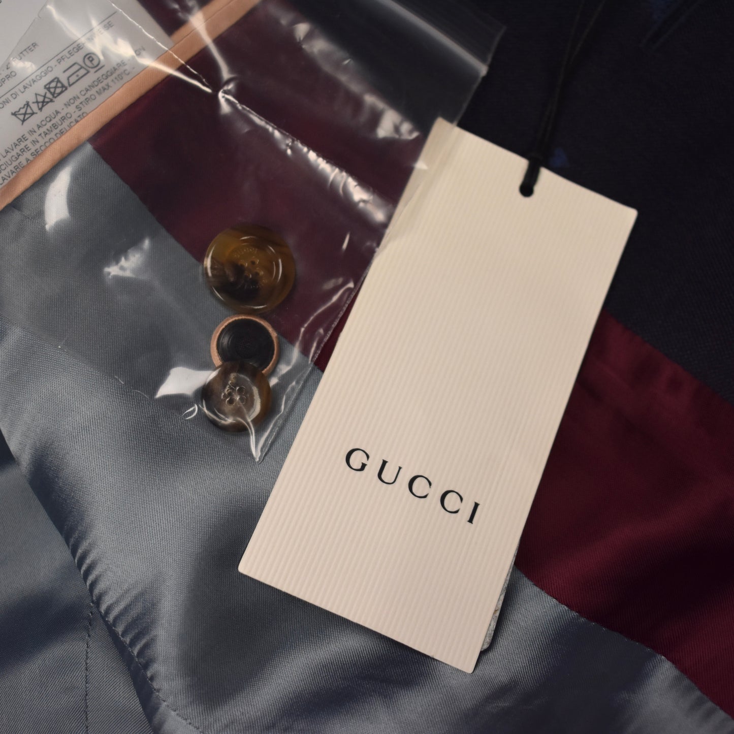 Gucci - Navy Wool Allover Bee Jacquard Monaco Suit