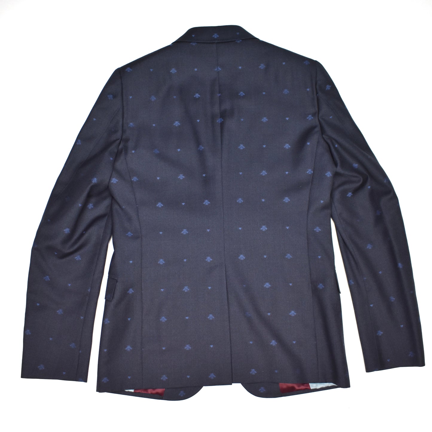 Gucci - Navy Wool Allover Bee Jacquard Monaco Suit