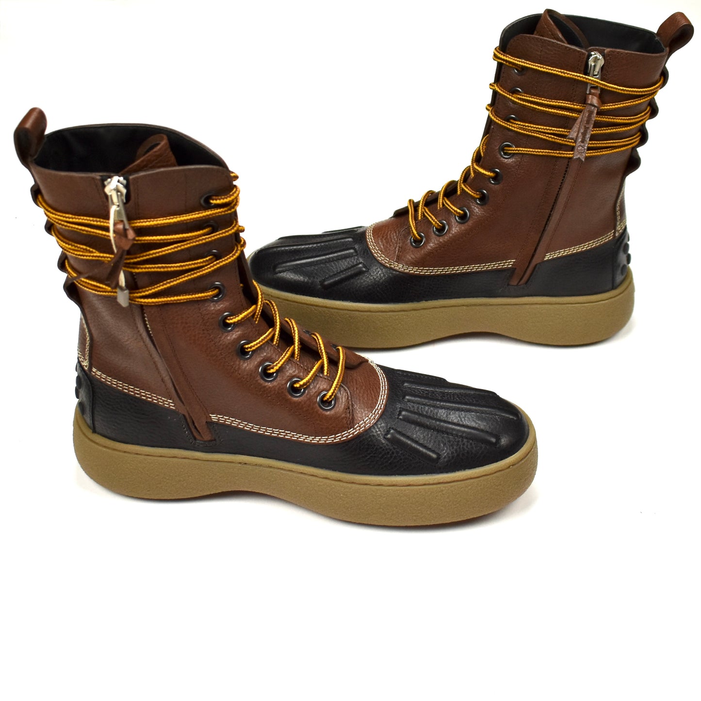 Moncler x Tod's x Palm Angels - Leather Winter Gommino Duck Boots