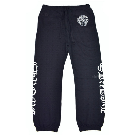 Chrome Hearts - Black Allover Plus Logo Print Sweatpants