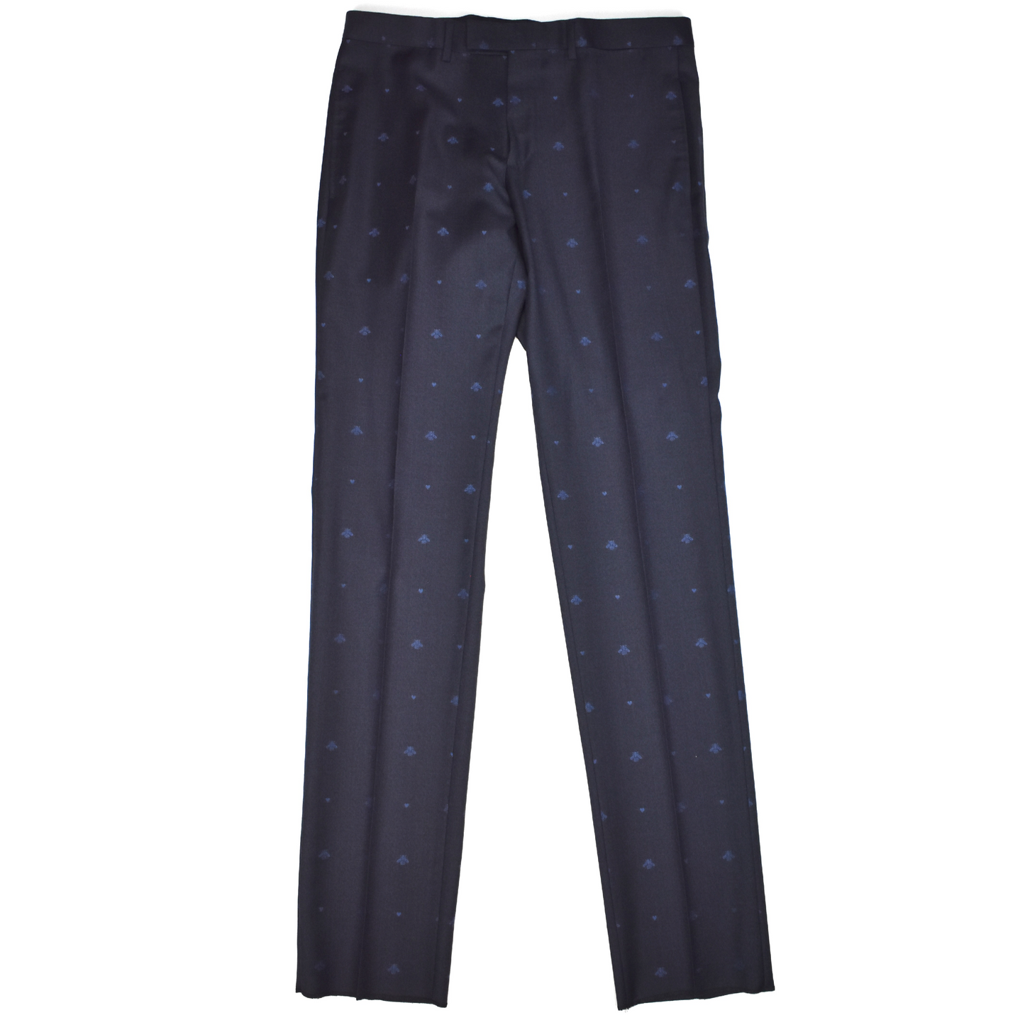 Gucci - Navy Wool Allover Bee Jacquard Monaco Suit