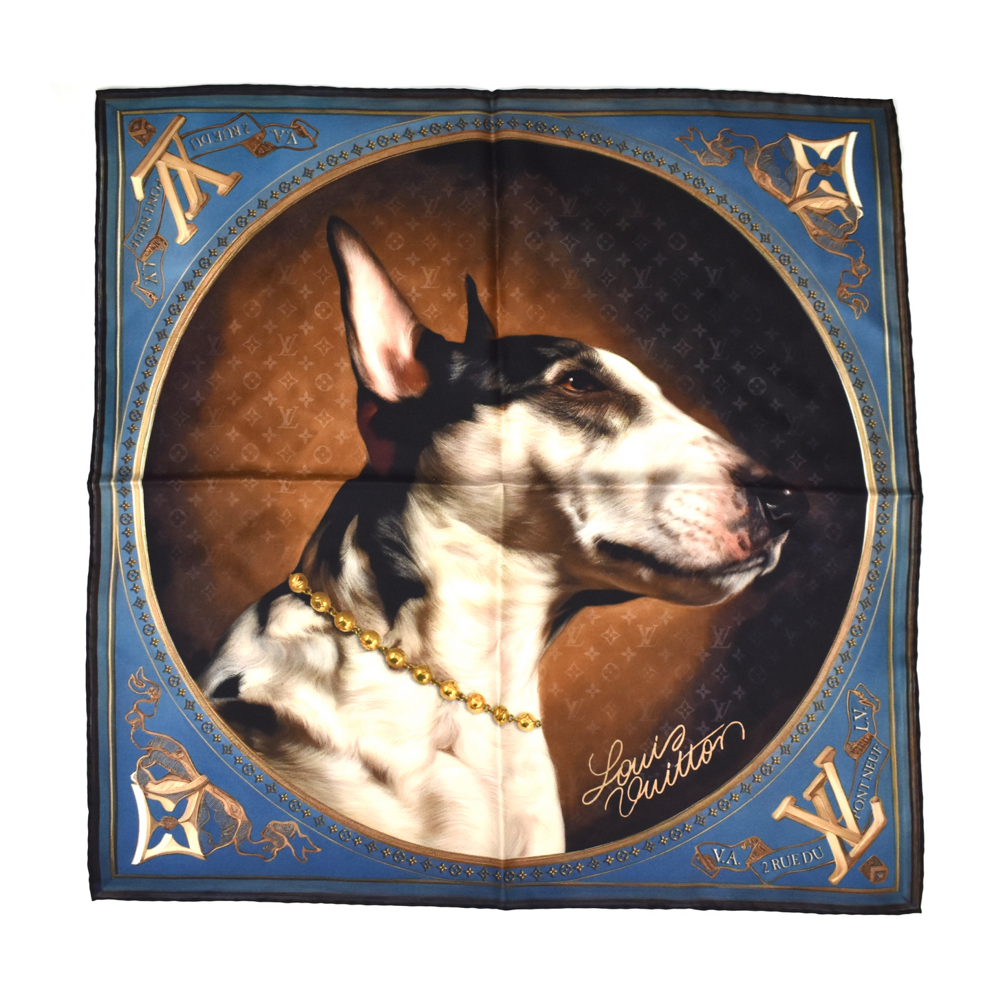 Louis Vuitton - Portrait of a Dog Silk Scarf/Bandana