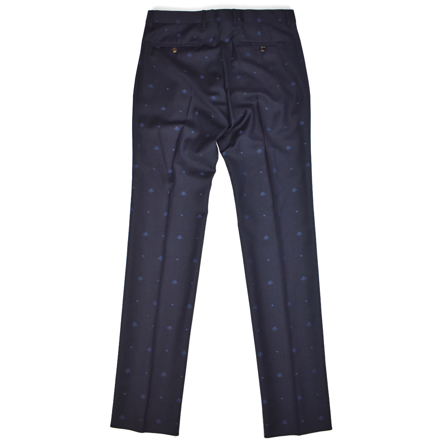 Gucci - Navy Wool Allover Bee Jacquard Monaco Suit