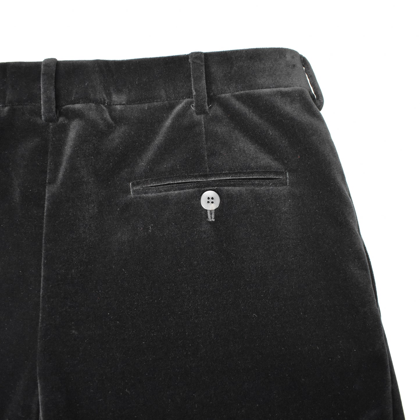 Saint Laurent - Black Doule Pleated Velvet Pants