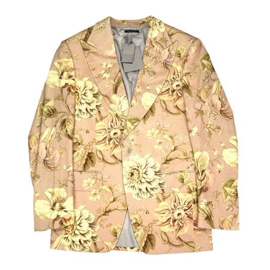 Tom Ford - Light Pink Floral Print Corduroy Blazer