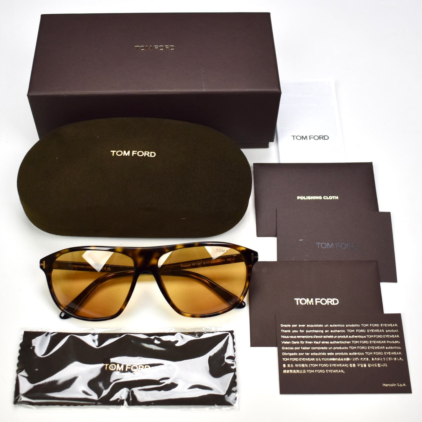 Tom Ford - Tortoise Brown Prescott Sunglasses