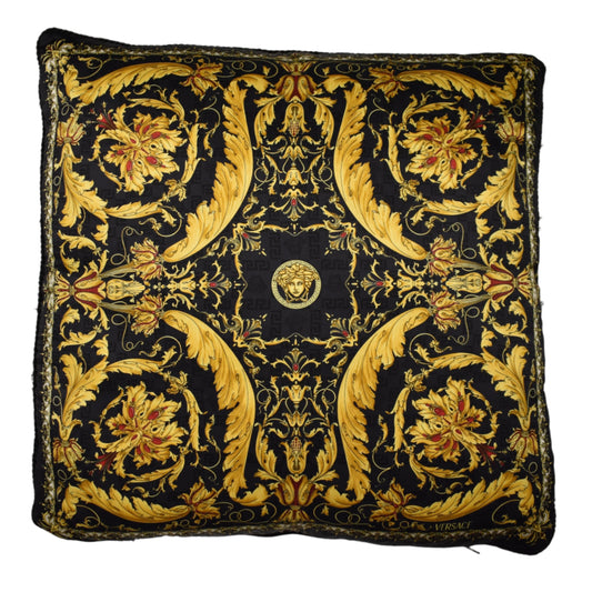Versace - Vintage Barocco Medusa Logo Silk Pillow