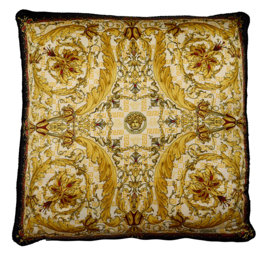 Versace - Vintage Barocco Medusa Logo Silk Pillow