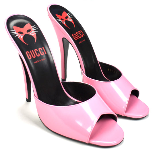 Gucci - Pink Polished Leather Heels