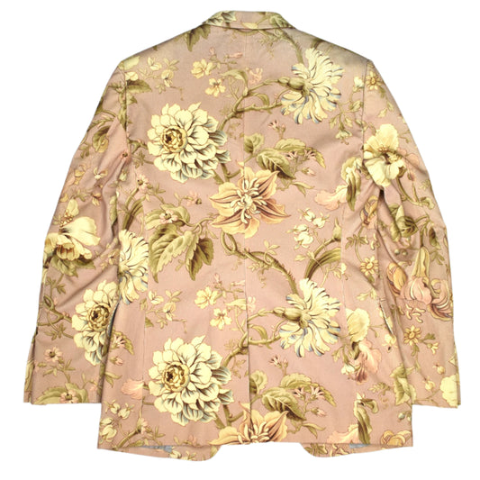 Tom Ford - Light Pink Floral Print Corduroy Blazer