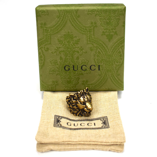 Gucci - Vintage Gold Lion Ring
