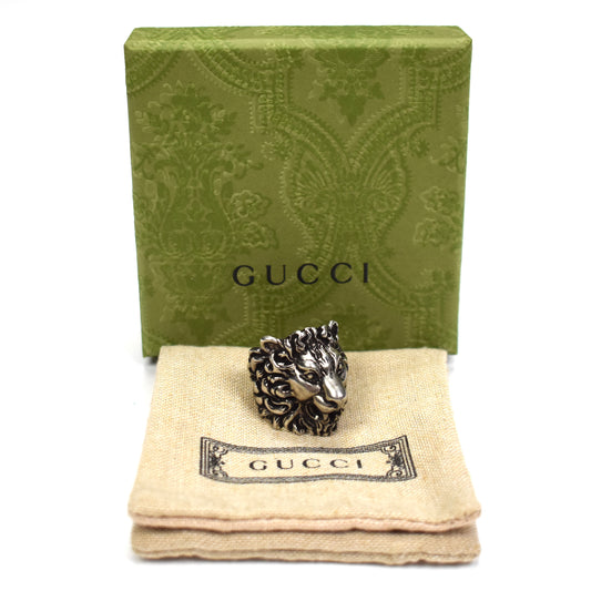 Gucci - Vintage Silver Lion Ring