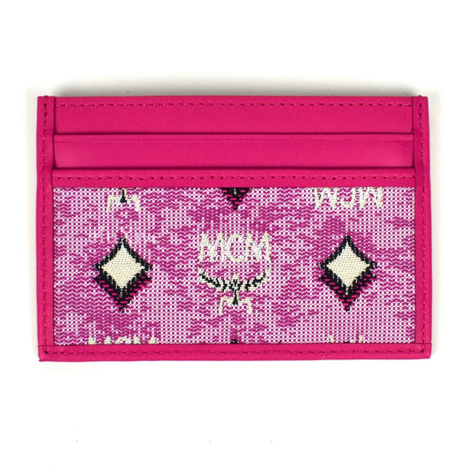 MCM - Pink Tapestry Logo Card Holder