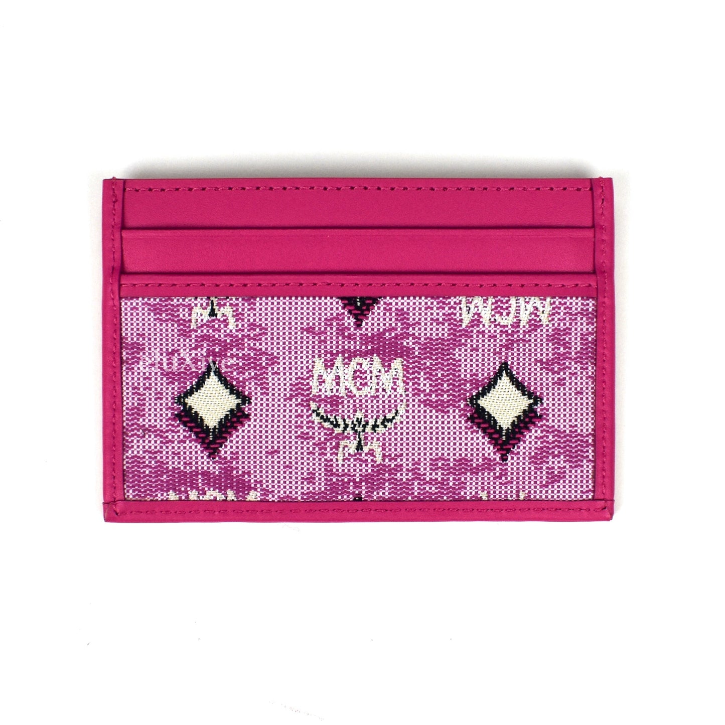 MCM - Pink Tapestry Logo Card Holder