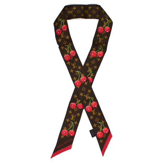 Louis Vuitton x Murakami - Monogram Cerise Silk Bandeau (Brown/Cherry)