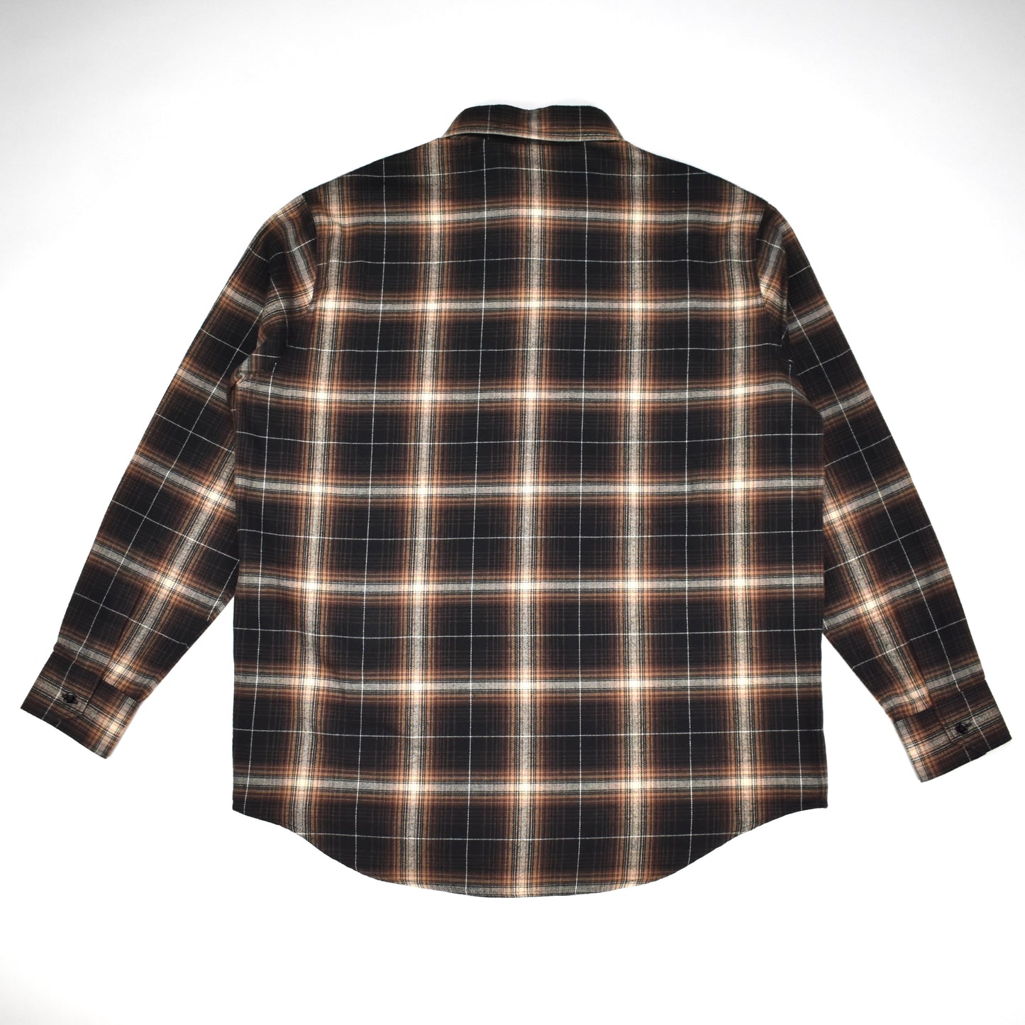 Celine - Black/Brown Oversized Cotton Flannel Shirt