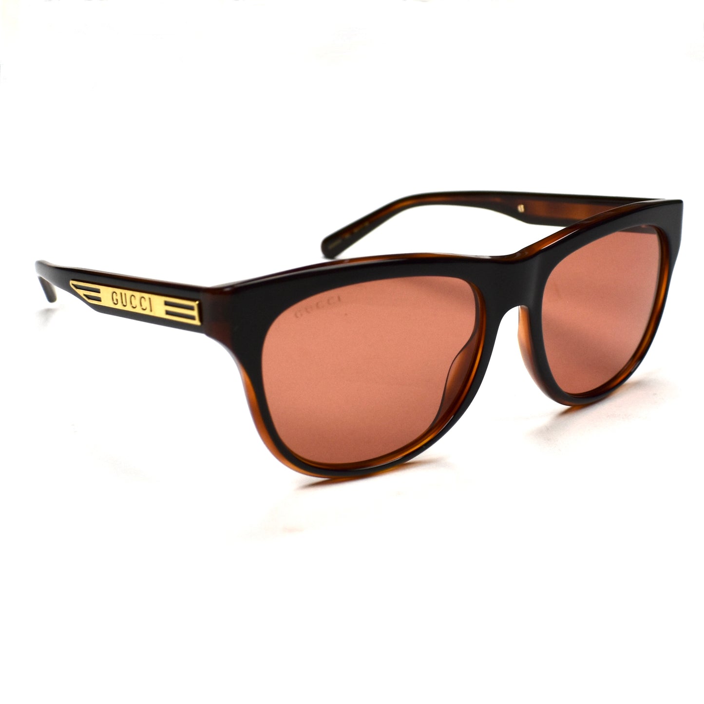 Gucci - GG0980S Rectangular Sunglasses (Black/Rose)